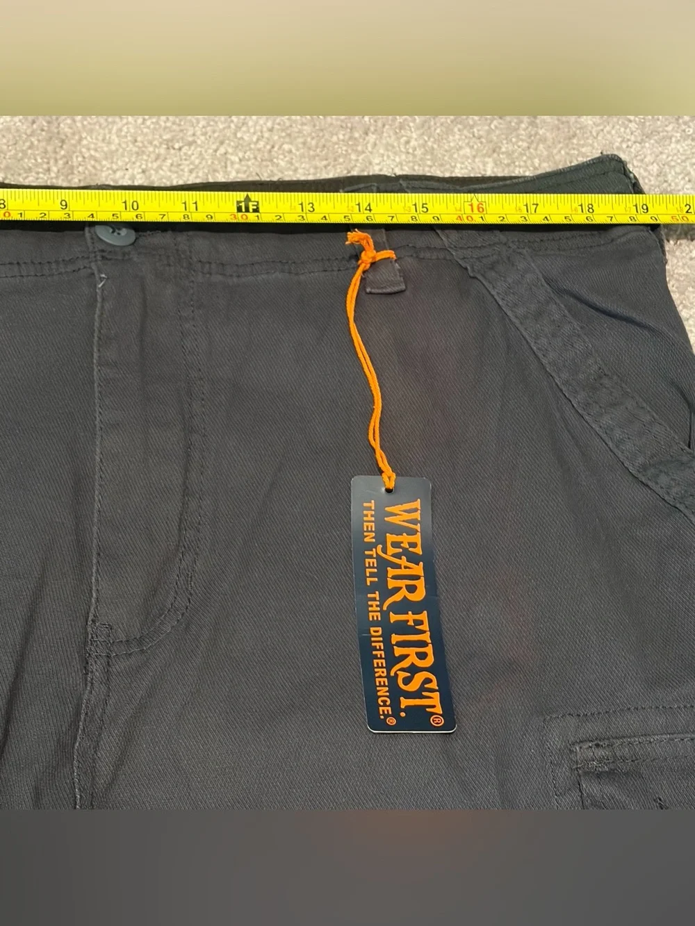 WearFirst Men’s Gray Cargo Pants Size 38x32 NWT